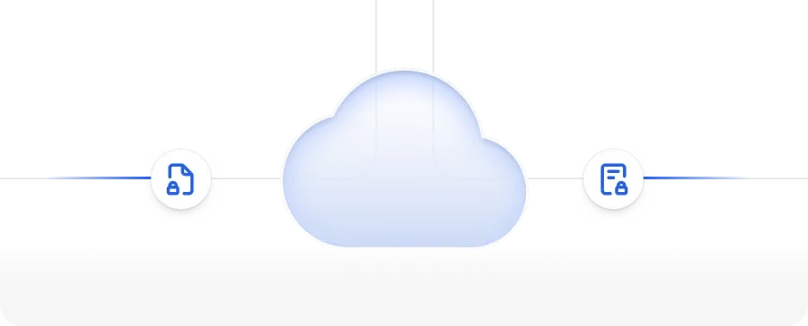 Encrypted cloud storage illustration